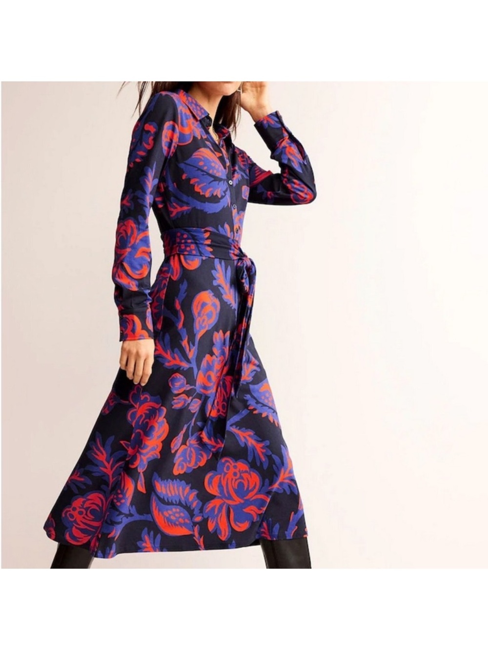 Boden Tie Waist Dress - 6L